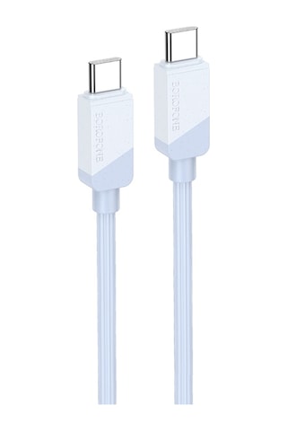 Borofone Bx107 60w Usb-c / Tip-c Usb-c / Tip-c Hızlı Şarj Veri Kablosu, Uzunluk: 1m Mavi