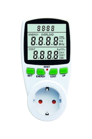 Pm001 Wattmetre - Enerji Tüketim Sarfiyat Ölçer Priz 230v 3680w