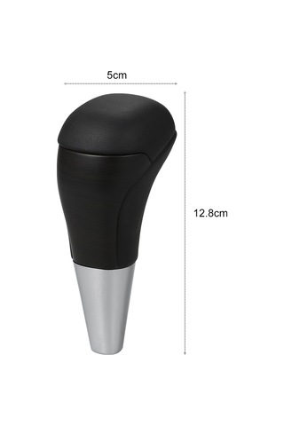 Ranyeek Toyota Otomatik Vites Kolu Kapağı: Camry, Rav4, Land Cruiser 200 2016-2020 Ahşap Desenli Pu Deri + Metal El Topu Siyah