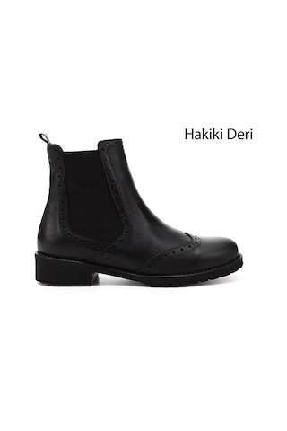 Gönderi(R) Gönderi R Kadın Siyah Kauçuk Taban Hakiki Deri Chelsea Bot Gkzb13448443 Siyah