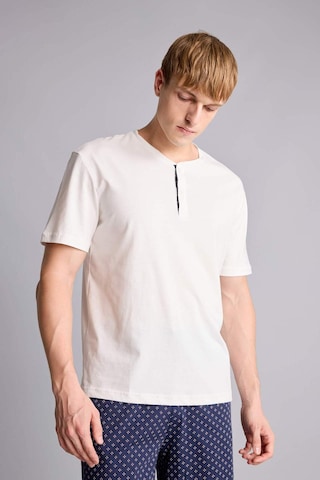 Defacto %100 Pamuk New Regular Fıt 2li Şortlu Pijama Takımı H8680ax26smwt34 Beyaz-wt34