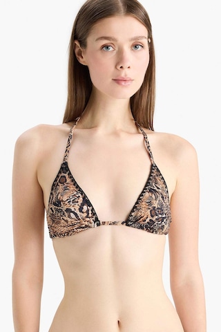 Defacto Love Regular Fit Leopar Desenli Üçgen Bikini Üstü-fall İn Lo E3895ax25smbk81 Siyah