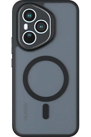 Honor 400 Pro 5g Global Kılıf Magsafe Tpu+pc Mat Telefon Kılıfı İle Uyumlu Siyah Şeffaf