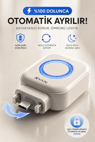 Type-c Batarya Koruma Cihazı Otomatik Şarj Kesici Telefon Tablet Powerbank Uyumlu Powerguard X1