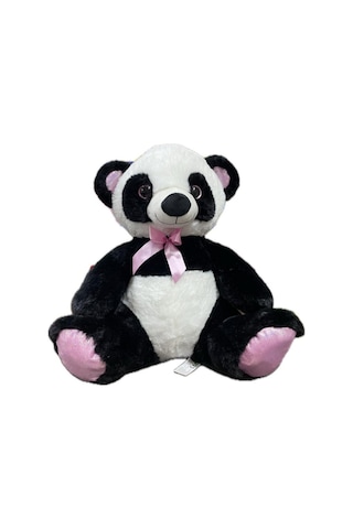 Parlak Iri Gözlü Panda Peluş 45 Cm 62314 Siyah