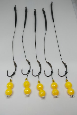 Yüzen 10 Mm Çift Janjan Boncuklu Rig Takımı 5 Li Set #1