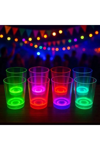 Jenerik Partyglow Neon Sarı Bardak 8.5 X 10.5 Cm Diğer