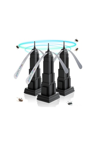 Kosona Siyah Tahta Üstü Uçucu Kovucu Fan - Işık Refraktörü İle Sessiz Çalışır, Asma Kancasıyla İç/ Dış Kullanım İçin Portatif