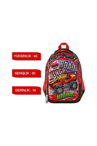 Muggle 2 Bölmeli King Road Okul Sırt Çantası Mu-9128