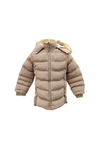 Life For Moda Kız Çocuk İçi Peluş Astarlı Çıkarılabilir Kapüşonlu Su Geçirmez Mont Kaban 3021 Vizon