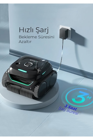 C2 - Pro 150m2 Havuzlar İçin Taban - Duvar Temizlik Robotu
