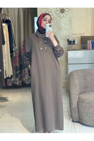 Olla Collection Brown Tensel Elbise Kahverengi