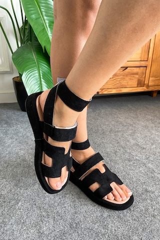 Helly Marka Model Premium Bantlı Sandalet Siyah siyah