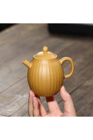 Cevheri Demlik Zisha Su Isıtıcısı Hediye Kutusu Göndermek Yaratıcı Kung Fu Teaware Çaydanlıklar Altın - Beyaz