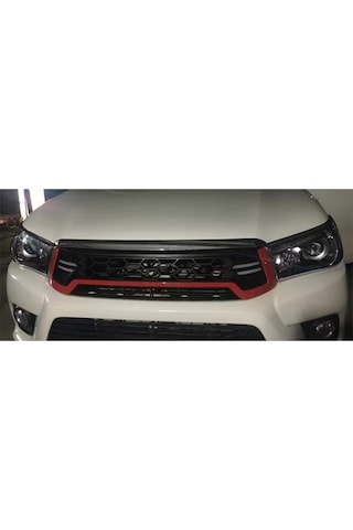 Ön Panjur Ledli Kırmızı Toyota Hılux Revo 2015+2019 - Uyumlu