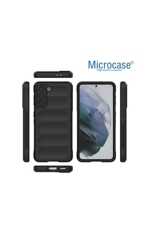Microcase Samsung Uyumlu Galaxy S21 Miami Serisi Silikon Kilif-Siyah 552838963