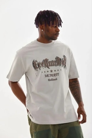 Modi Erkek Baskılı T-shirt Kısa Kol Bisiklet Yaka Regular Fit Rahat Kalıp Günlük Tişört - Gri - Mymg185499