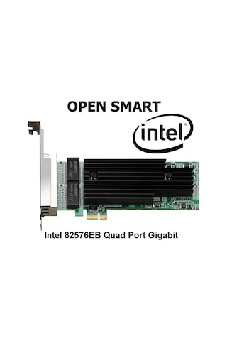 Open Smart OPS01G64NT Quad 4 Port Intel 82576EB Gigabit PCI-E X1 Ethernet Kart