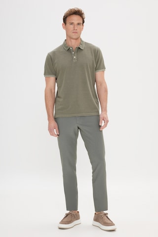 AC&Co / Altınyıldız Classics Erkek Hakı Slim Fit Dar Kesim %100 Pamuk Polo Yaka Tişört Haki