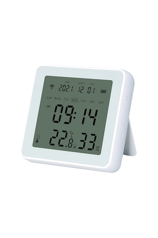 Tenfowee Tuya Wifi Akıllı Sıcaklık Ve Nem Sensörü - Ekranlı, Gerçek Zamanlı Güncelleme, Uygulama Kontrolü