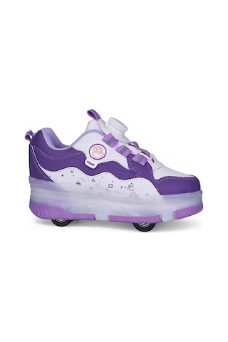 Tuğba Ortopedi 0703 Çocuk Işıklı Tekerlekli Sneaker Mor