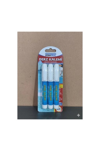 Toplam 3 Adet Fayans Mermer Derz Dolgusu Boyası Kalemi Beyaz Hızlı Kuruyan Su Bazlı Kokusuz Yenileme