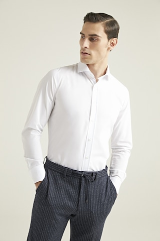 D'S Damat Ds Damat Slim Fit Beyaz Düz Nano Care Gömlek 5HF02ORTSG01 Beyaz