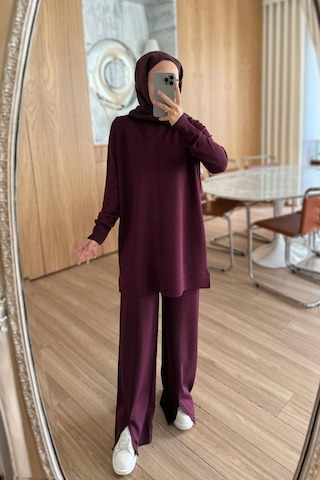 Kahijab Arlena Premium Rayon Takım - Mürdüm Mürdüm