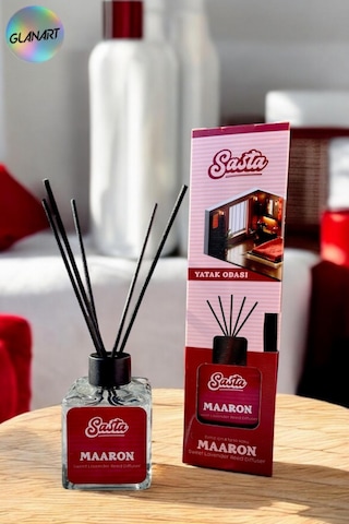 Sasta 100 Ml Saten Çubuklu Bambu Ortam Kokusu Yatak Odası Maaron Çiçek - Meyve
