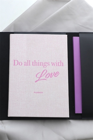 15x21 Keten Süresiz Planlayıcı Ajanda Defter Pembe