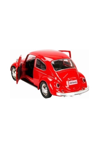 1:32 Rmz City Alman Klasikleri Serisi Die Cast Çek Bırak Model Araba - Kırmızı Volkswagen Beetle Kır