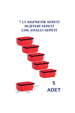 5 adet 7 Litre Kozmetik Sepeti Bijuteri Sepeti Kırtasiye Sepeti K