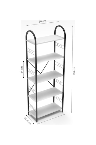 Storeşahin Metal Kitaplık Atlantik Çam 180 Cm Shn0720