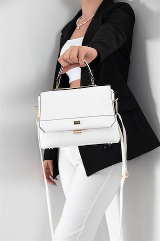 Silver Polo Sp838 Kadın Çapraz Çanta Logolu Beyaz-beyaz