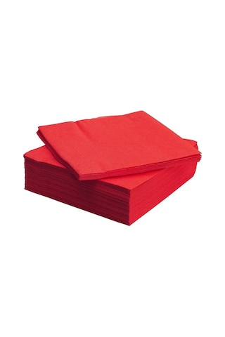 Ikea Fantastisk Peçete Kırmızı 50 Adet 40 x 40 CM