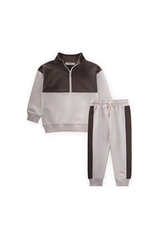 Cigit Sweatshirt Takım 2-10 Yaş Kahverengi Kahverengi
