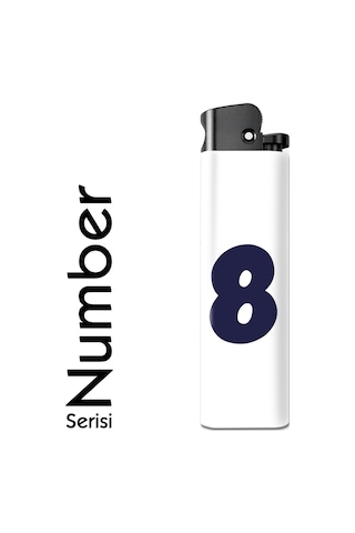 Number Serisi Tasarım Çakmak Minimal 8 Yazılı Çakmak