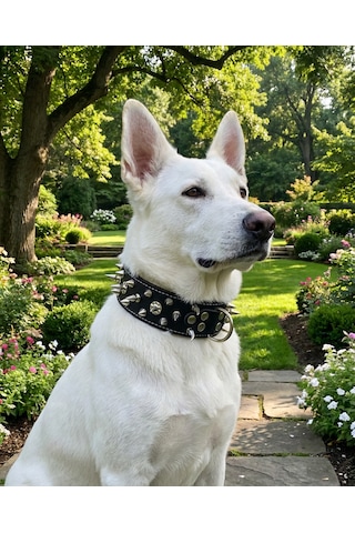 Deri Köpek Koruma Tasması Siyah