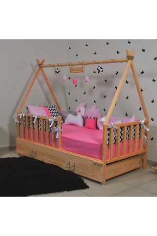 Markaawm Markaawm Montessori Çocuk Yatak Yavrulu 90X190 Karyola Derya