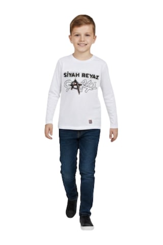 Beşiktaş Orijinal Lisanslı Uzun Kol Sweatshirt Beyaz
