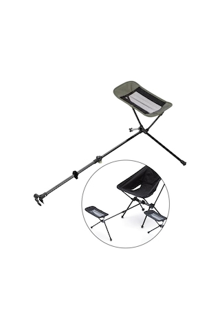 Homyl Katlanır Kamp Sandalyesi Ayak Dayama Aksesuarı Alüminyum Yeşil