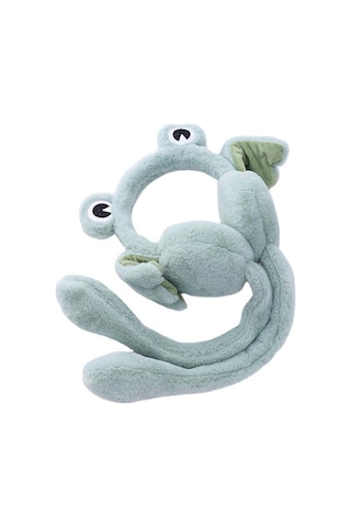 Ikkb Küçük Kurbağa Kulakları Kış Çocuk Sevimli Kulak Isıtıcı Süt Yeşil