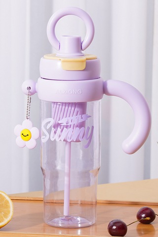 Valletta Portosino Bpa İçermez Kolay Taşınabilir  Bölmeli Su Matarası 1200ml 1.2l Mor mor
