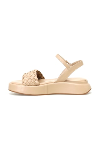 Nine West Valle 4fx Bej Kadın Kalın Taban Sandalet Bej