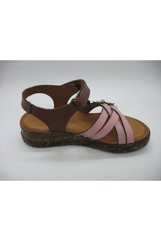 Trend Sandals 8328 Deri Ortopedik Kız Çocuk Sandaleti 26-29 Pembe