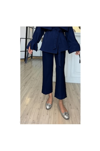 Unika Boutique Önden Dikişli Scuba Pantolon Siyah Lacivert