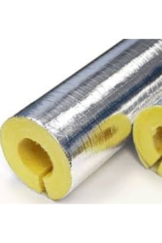 Izocam Camyünü Prefabrik Boru Izolasyonu Folyo Kapli 3/4"-25Mm