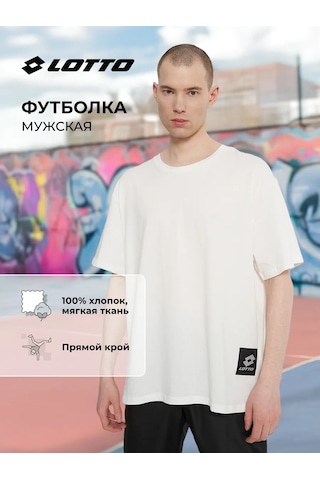 Lotto Erkek Oversize Uno Tişörtü 363298463 Beyaz