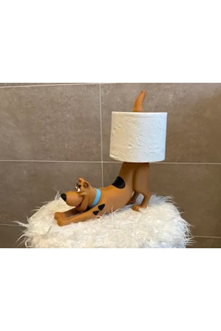 Köpek Figürlü Tuvalet Kağıdı Tutacağı Eğlenceli Banyo Dekoru