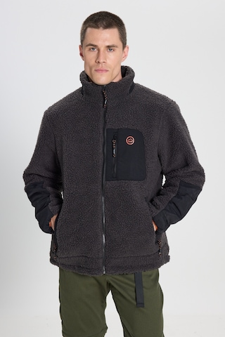 Wrangler All Terrain Gear Relaxed Fit Geniş Kesim Antrasit Sherpa Ceket W232218003 Antrasit